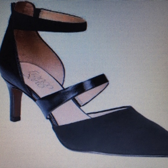 Franco Sarto Shoes - Franco Sarto L-Davey Black 7.5 leather suede front